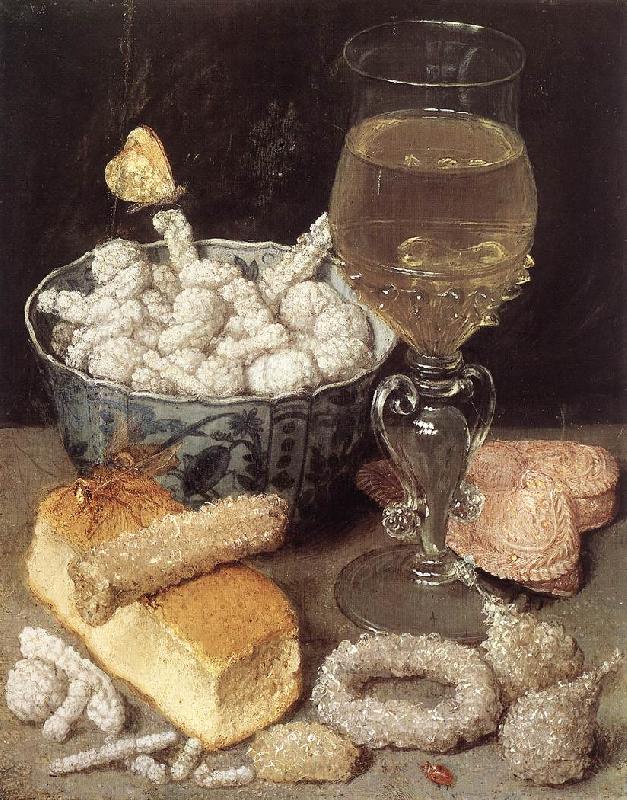 FLEGEL, Georg Still-Life with Bread and Confectionary dg oil painting picture